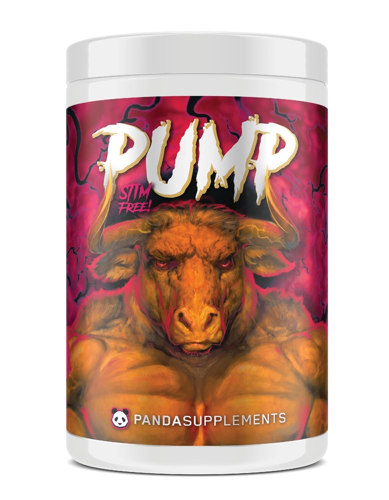 Underground Bio Labs Panda Supps Pump: Stimulant-Free Pre-Workout, No-Clump Formula w/10G L-Citrulline Malate, Alpha GPC, Lions Mane,CognatiQTM, AmentoPumpTM 40 Scoops (Sweet Black Cherry)