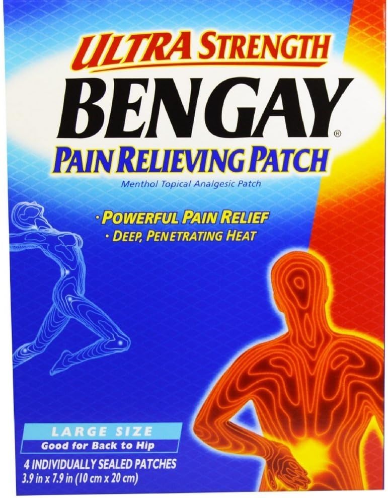 BENGAY Ultra Strength Pain Relieving Patches Große Größe 4 Jede (Pack von 4)