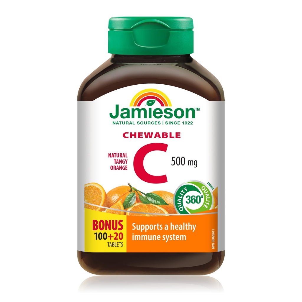 Jamieson Vitamin C Orange 500mg 120 Tablets