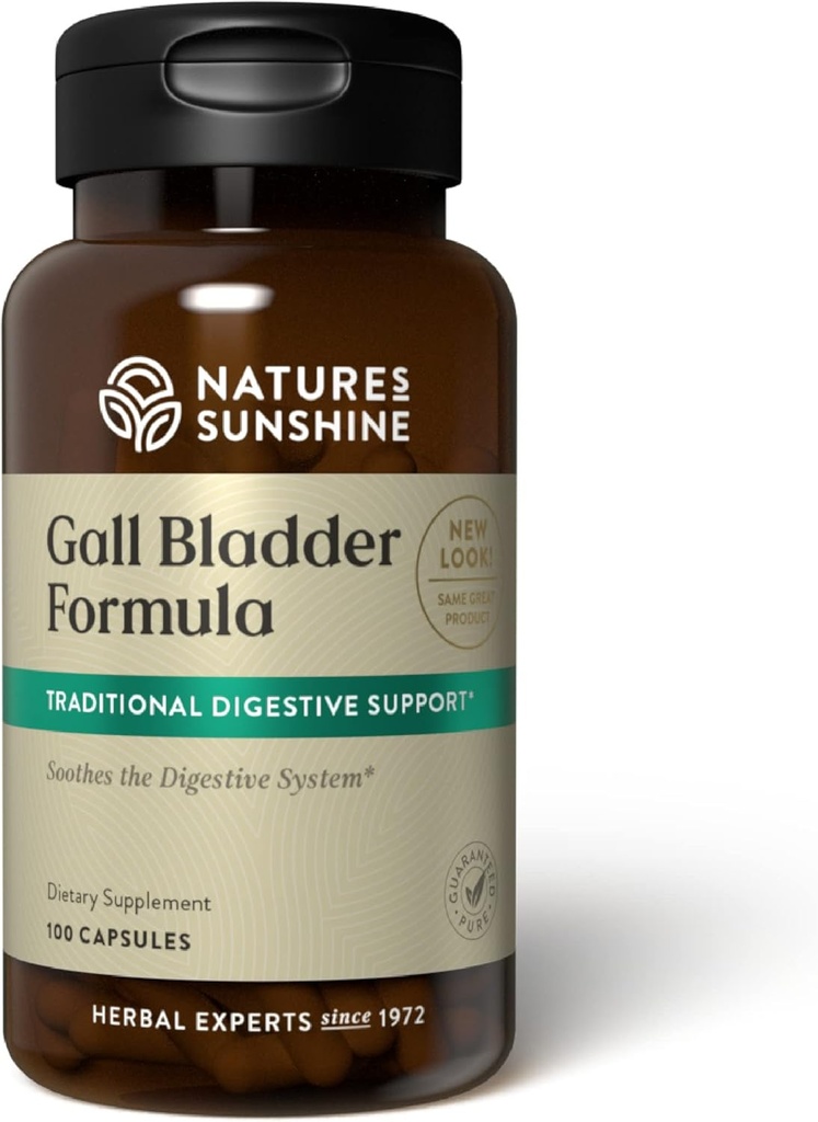 Nature's Sunshine Gall Bladder Formula, 100 Capsules | Powerful Herbal Formula Soothes and Supports the Digestive System, Liver and Gallbladder
