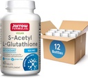 Jarrow Formeln S-Acetyl L-Glutathione Tabletten - 100 mg - 60 Count - Nahrungsergänzungsmittel - Stabile Form von L-Glutathione - für Antioxidantienunterstützung und Entgiftung - Non-GMO - Glutenfrei, Packung von 12