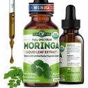 PURA VIDA MORINGA Blatt Extrakt Flüssigkeit Tropfen - USDA Organisch zertifiziert - hoch gereinigt, Bioverfügbar und schneller Absorption als Moringa Pulver oder Kapseln - Single Origin Moringa Oleifera Blätter Extrakt