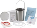 PureLife Coffee Enema Kit- Made in USA - All You Need Kit - 2 Qt USA Edelstahl Enema Enema Bucket - Lab Tested Organic Enema Coffee - Mold, Pilz, Mycotoxin Free - 1 Pfund - Kaffee Strainer