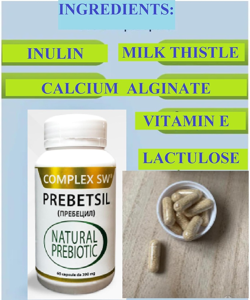PREBIOTICS, unterstützen Verdauung &Gut Gesundheit, Füttern gute Probiotische Bakterien, Boosts Gut Immune Funktion, Vegan & Non-GMO Gut Health Complex für Männer, Frauen und Kinder, 60 Kapseln