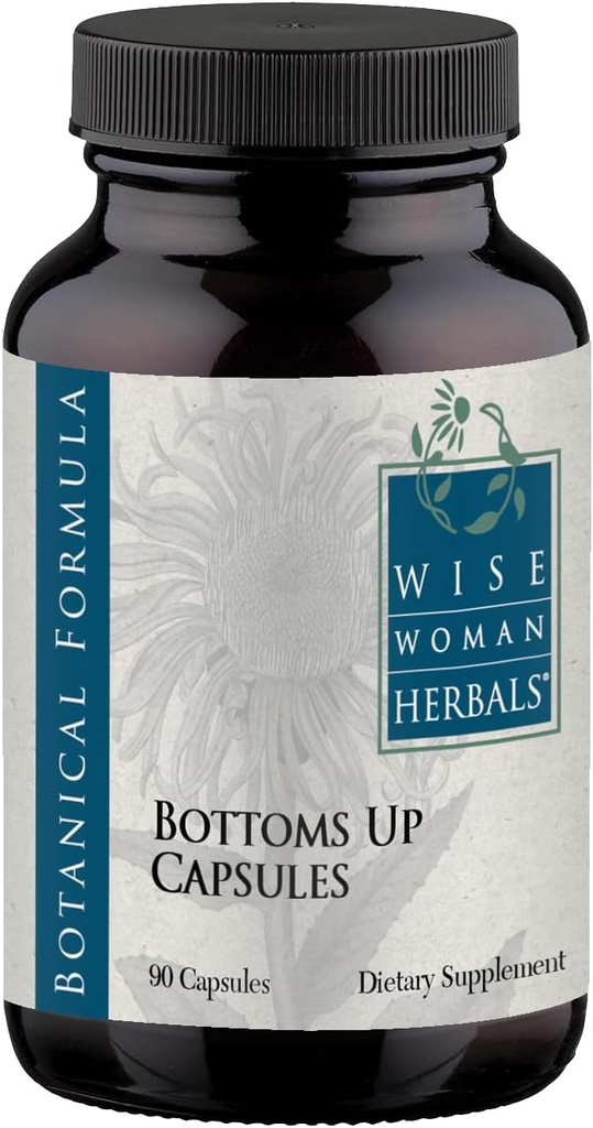 Wise Woman Herbals Bottoms Up Capsules, pflanzliche Venous Unterstützung für gesunde Zirkulation, Vein Integrity, und okziale Schwellung, Non-GMO, Additive-freie Formel, 90 Veg Caps
