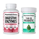 Physician's CHOICE - Beat Bloat + Support Weight Management Bundle: Verdauungsenzyme 180ct + Thin-30 Probiotic 60ct - Value Pack