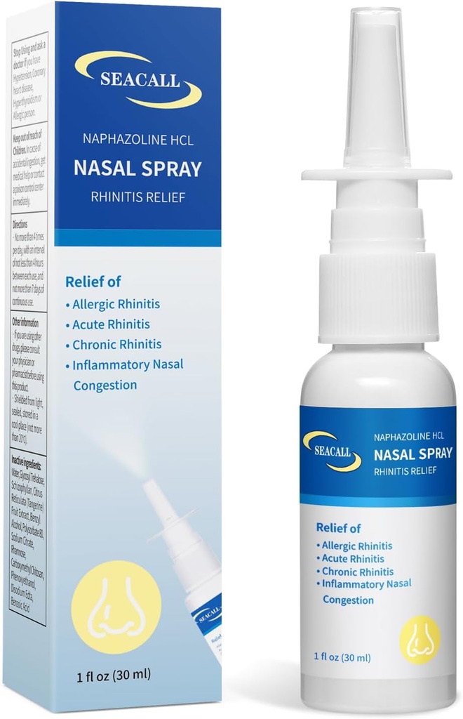 Nasal Spray, Rhinitis Spray Relief von Allergic Rhinitis, Assists im Spülen Nasal Reizmittel, Relieves Dry Nose Symptoms & Reduces Sneezing, Itching, Runny Nose & Congestion (30ml/1 fl oz)