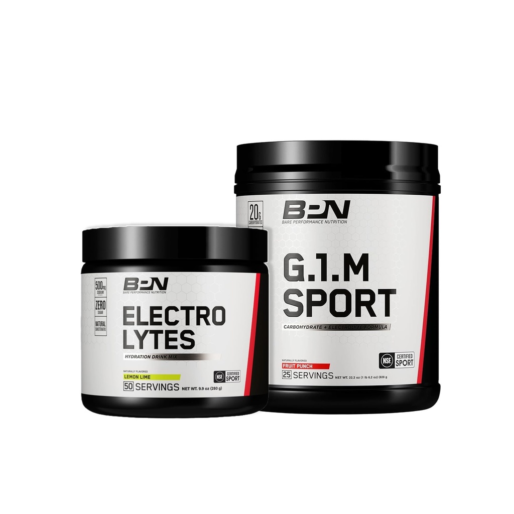 BARE PERFORMANCE NUTRITION BPN G.1.M. Gehen Sie ein weiteres Ausdauertraining Kraftstoff & Elektrolyte Pulver Bundle