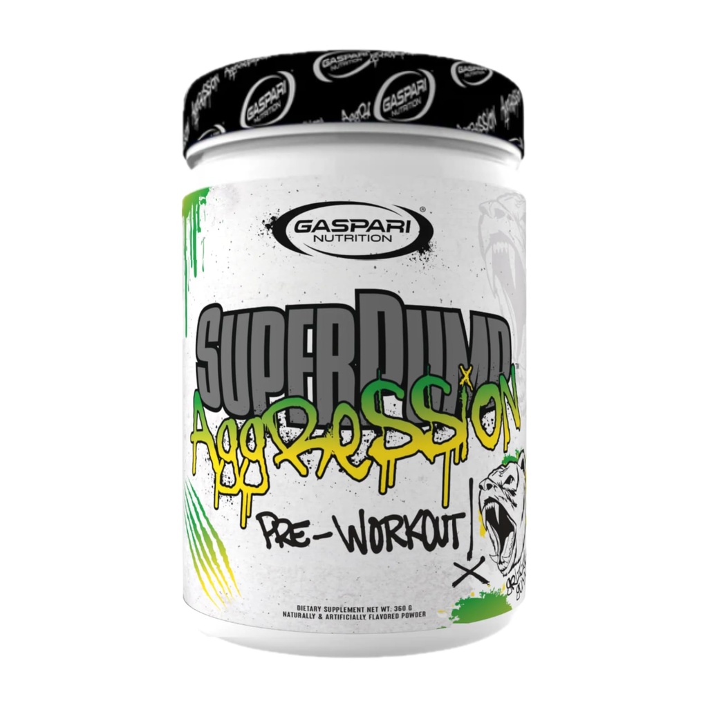 Gaspari Nutrition SuperPump Aggression Pre-Workout: Energie, Fokus, Ausdauer und Erholung, mit Kreatin und Koffein (25 Servierungen, Grizzly Gummy)