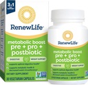 Renew Life Metabolic Boost Pre + Pro + Postbiotic; Präbiotika, Probiotika und Postbiotika unterstützen optimale Verdauungsgesundheit und Stoffwechsel; 30 vegetarische Kapseln*