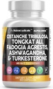 Clean Nutra Cistanche Tribulosa Fadogia Agrestis Tongkat Ali Turkesterone Pillen Ashwagandha Kapseln Ergänzung für Männer - 60 Zähler