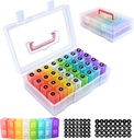 ZRFMIB Monatliche Pille Organizer 2 Mal pro Tag, 30 Tage Pill Organizer mit 32 tägliche Pille Box und Reise Fall, für Medizin, Vitamin, Fischöl, Ergänzungen, Klar