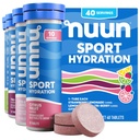 Nuun Sport Elektrolyt Tablets für proaktive Hydration, gemischte Flavors, 4 Packung (40 Servierungen)