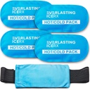 Reusable Hot and Cold Gel Ice Pack Wrap (4 Pack) für Verletzungen - Verstellbar & Flexibel für Knie, Rücken, Schultern, Arme und Beine - Wiederverwendbar
