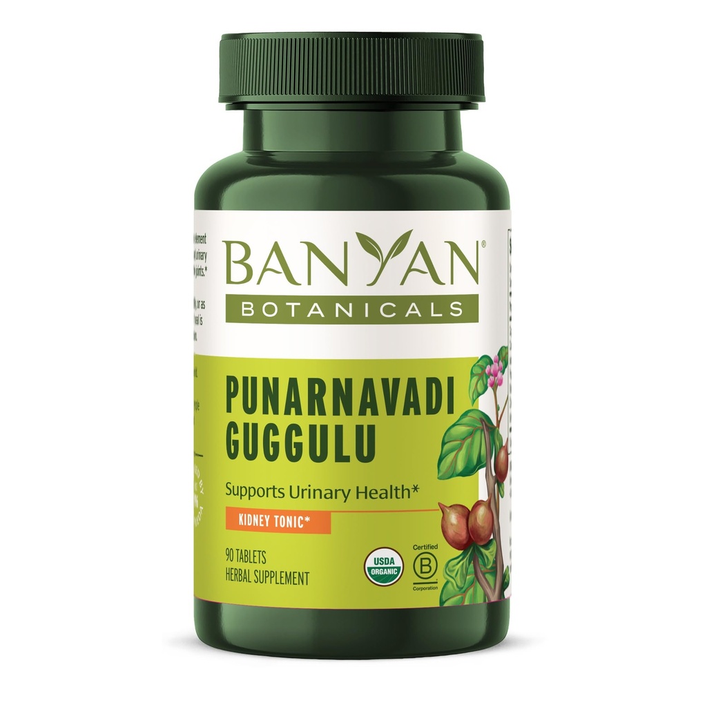 Banyan Botanicals Organic Punarnavadi Guggulu Tablets – Organic Joint Supplement – Unterstützt gesunde Funktion des Nieren- und Urinärsystems* – 90 Tablets – Non-GMO Sustainable Sourced Vegan*