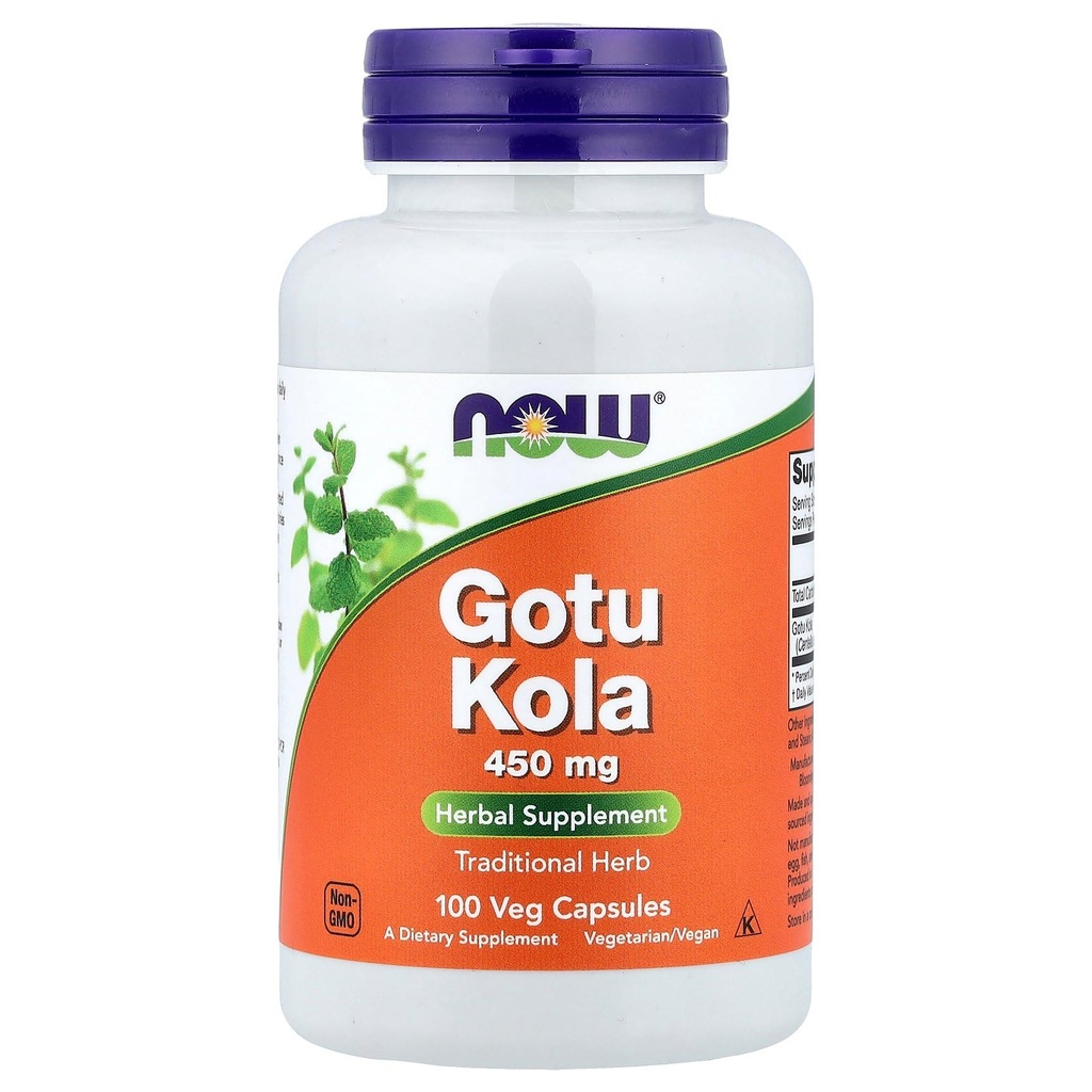 Gotu Kola, 450 mg, 100 Caps von Now Foods (Pack von 2)