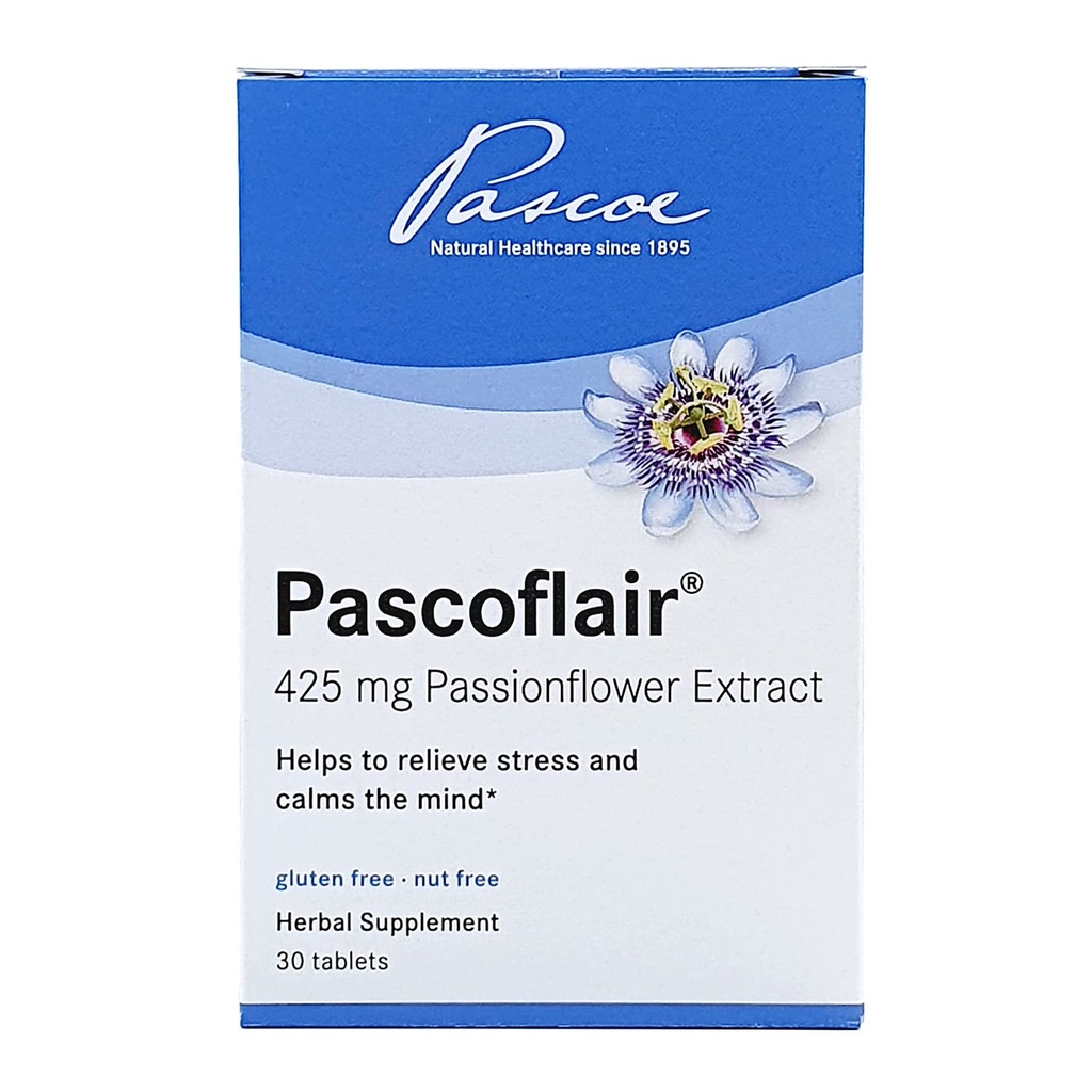 Pascoflair - Kräuter-Schlafhilfe zu helfen, Unruhe und Nervousness zu lindern, beruhigt den Geist, um gesunden und erholsamen Schlaf zu unterstützen – 425 mg Passionflower Extract pro Tablet (30 Tabletten)