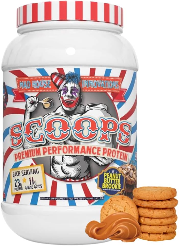 Peanut Butter Brookie Flavored Isolate, Concentrate & Hydrolyzed Whey Protein Powder - Low in Sugar, Carbs & Fat 2LB Tub, 23G Protein Best für Lean Muscle 26 Portionen