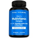 Vital Vitamine Men's Multivitamin Complex - Hergestellt mit essentiellen Aminosäuren & Maca Root - mit Vitamin A, C, E, B6, B12, D3 & Male Performance Blend - Daily Mens Multivitamin - 60 Kapsel