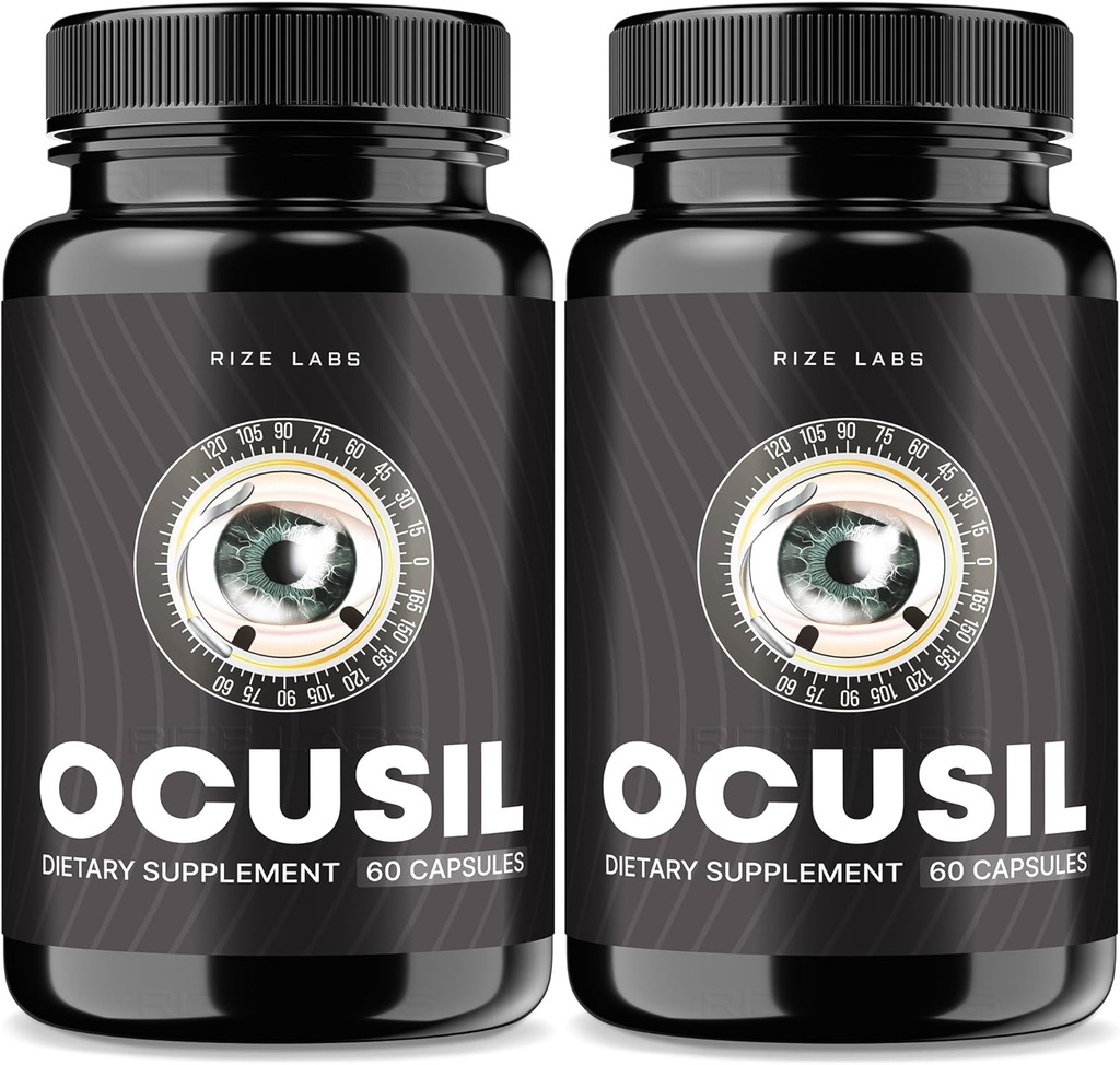 rize labs Ocusil Capsules, Ocusil Support Eye Supplement, Ocusil Lubricant zu verbessern Konzentration und Fokus, Ocusil All-Natural Pillen für gesunde Augen (120 Kapseln) (Pack von 2)