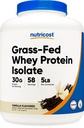Nutricost Grass-Fed Whey Protein Isolate (Vanilla) 5LBS - Non-GMO, Glutenfrei, natürliche Aromen