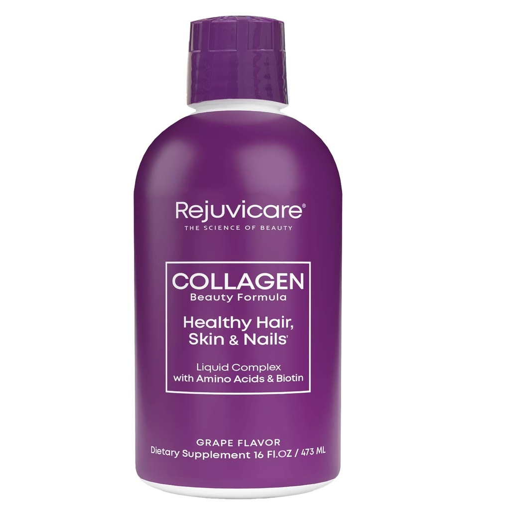 Flüssige Collagen Beauty Formel mit Aminosäuren, Protein und Biotin, Delicious Grape Flavor, Lila 16 oz,32 Portionen