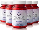Relumines Advance Nutrition Gluta 1000 - Reduzierte L-Glutathione, Alpha Lipoic Acid & Rose HIPS, Antioxidante Unterstützung für Haut & Gesamt Wellness, Made in USA - 30 Kapseln x 5 Flaschen (75-Day Supply)