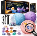 GobiDex Edelsteine Dig Kit, Solar System Science Kit für Kinder, Excavate 15 Real Gems, STEM Educational Space Toys Planet Collection Kit, Archaeology Geology Science Projects Gift for Boys&Girls Alter 6+