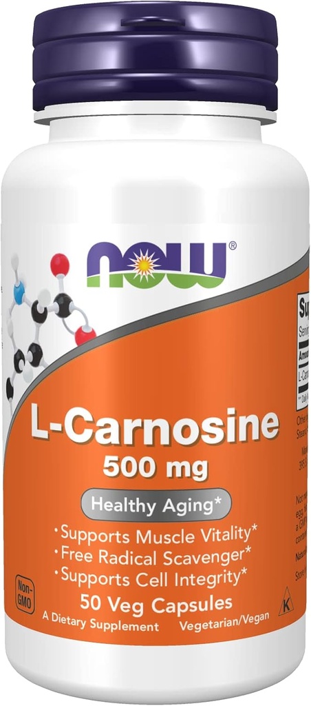 L-Carnosine 500mg 50 VegiCaps (Pack von 2)
