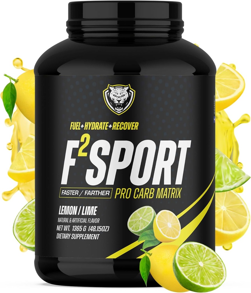 6AM Run F2 Sport Pro Endurance Fuel – Cluster Dextrin® Carb Matrix mit Elektrolyten für Laufen, Training & Recovery (50 Servierungen, Lemon Lime)