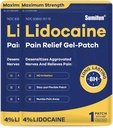 Sumifun 4% Lidocaine Patches Maximum Strength - 24 Count Pain Relieving Gel Patch für Muskel Soreness, Back Ache, Knie, Neck & Gelenkschmerzen - Topical Analgesic(NDC: 83602-157-15, 83602-157-01)
