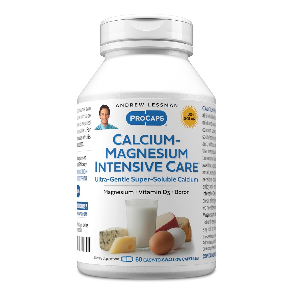 ANDREW LESSMAN Calcium Magnesium Intensiv Pflege 60 Kapseln - Knochen und Skelett Gesundheit Essentials. Einfach zu Swallow Kapseln, Super Soluble Fine Powder. Gentle to Even Die empfindlichsten Stomachs
