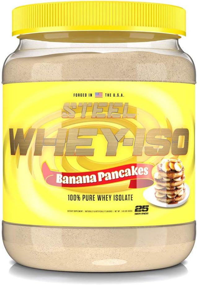 Stahl Ergänzungen Whey-Iso | Whey Isolieren Protein Pulver | Fast Absorbing | Lean Muskelwachstum | Einfache Verdauung | Glutenfrei | Low Carb | 25 Servieren (Banana Pancakes)