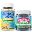 Vegan Omega-3 1000mg + Kurkuma, Fiber Gummis
