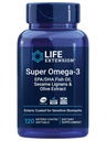 Life Extension Super Omega-3 EPA/DHA Fish Oil, Sesam Lignans & Olive Extract – Herzgesundheit, Gehirngesundheit, Entzündungsgesundheitsunterstützung, Glutenfrei, Enteric-Coated, Non-GMO, 120 Softgels