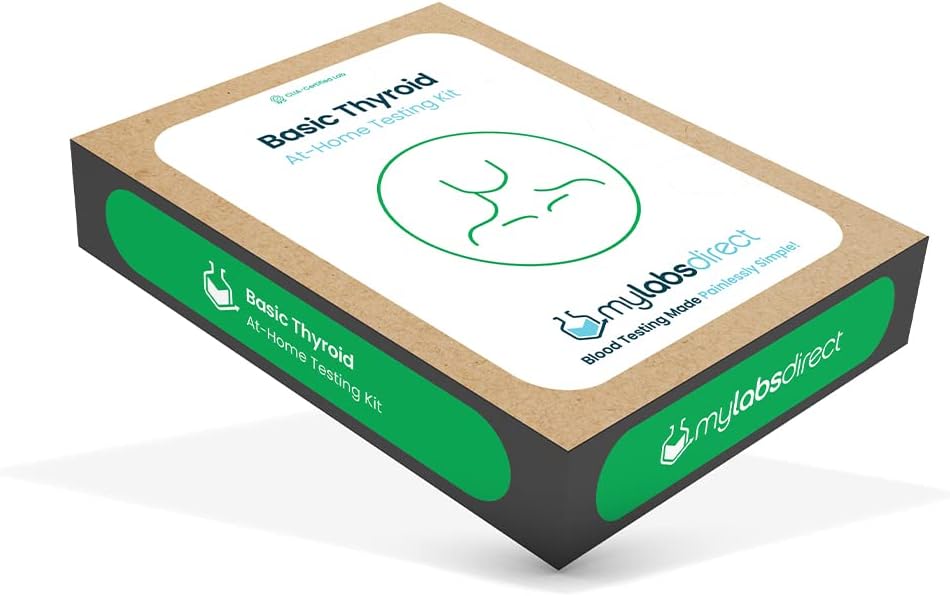 Basic Thyroid at-Home Test Kit | Entdecken Sie Hyperthyreose oder Hypothyreose | Abmessungen TSH, Free T3, Free T4 | CLIA Zertifiziert | Stoffwechsel - Energiestufen - Gewichtsverlust | bei Home Collection