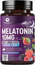 Melatonin Schlafunterstützungsergänzungen - Melatonin 10mg pro Portion für Erwachsene schnell auflösen - Melatonintabletten für erholsame Schlafunterstützung, Erdbeergeschmack, abgefüllt USA - 60-Tage-Versorgung