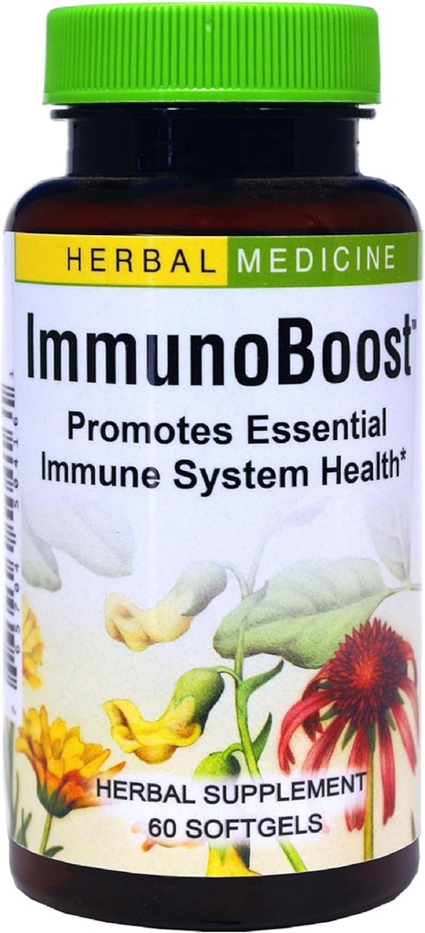 Kräuter Etc. Immunoboost - Kräuterergänzung für Immunsystemunterstützung - Immungesundheitsunterstützung mit Echinacea Angustifolia, Astragalus & Calendula - Glutenfrei - 60 Softgels (60 Servietten)