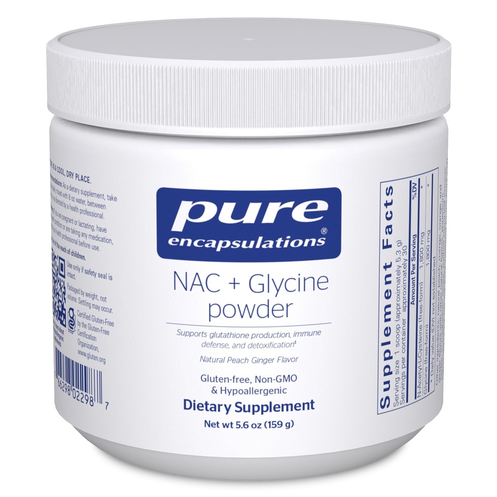 Reine Kapseln NAC + Glycine Powder - Immununterstützung, Detox Cleanse & Glutathion Produktion* - bedingt essentielle Aminosäuren - Glutenfrei & Non-GMO - 5,6 oz