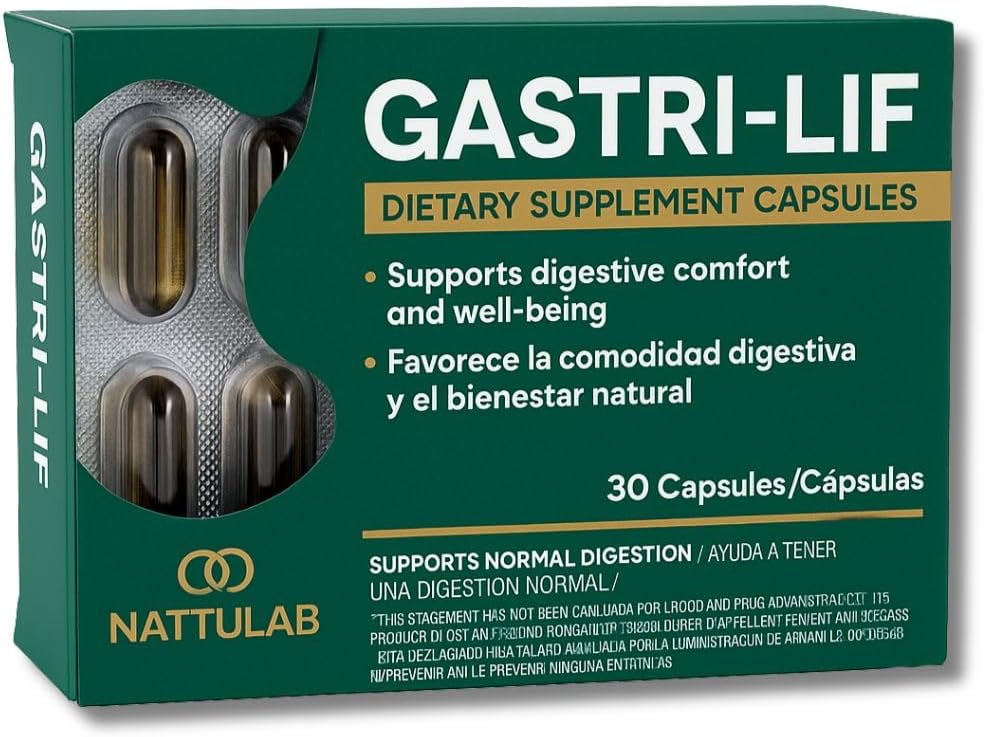 GASTRI-LIF – 30 Kapseln – pflanzliche Nahrungsergänzung – Cuachalalate, Cancerina, Kamille, Lemongrass & More – Traditionelle Kräutermischung für Verdauungshilfe – Natürlich, Non-GMO