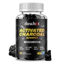 Aktivkohle-Gummi für Kinder, 500mg Chewable Activated Charcoal Supplement für Gas Relief, Detox, Verdauungs- und Mundgesundheit, Vegan Blueberry Flavor, 60 Count