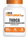 BulkSupplements.com TUDCA Capsules - TUDCA Supplement, Tauroursodeoxycholsäure, TUDCA 500mg für Liver Support - Glutenfrei, 1 Kapsel pro Servierung, 90 Kapseln (Pack von 1)