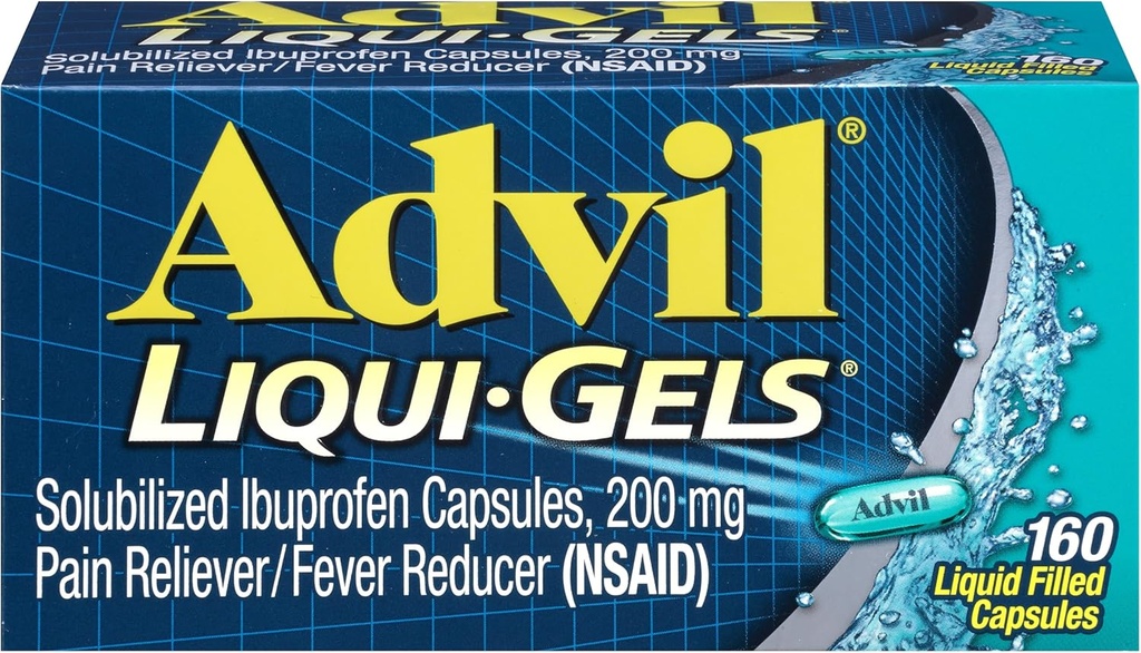 Advil Liqui-Gels flüssige gefüllte Kapseln, 200 mg - 160 ct, Packung von 2