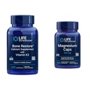 Life Extension Bone Restore + Vitamin K2 Vitamins & Minerals Maintain Bone Health & Strength & Magnesium Caps, 500 mg, Magnesium Oxide, Citrate, Succinate, Heart Health, Healthy Bones