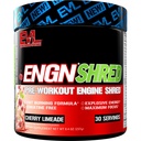 EVL Ultimate Pre Workout Powder - Thermogenic Fat Burner Preworkout Powder Drink für nachhaltige Energie Fokus und Stamina - ENGN Shred Intensive Fat Burning Creatine Free Preworkout Drink - Cherry Limeade