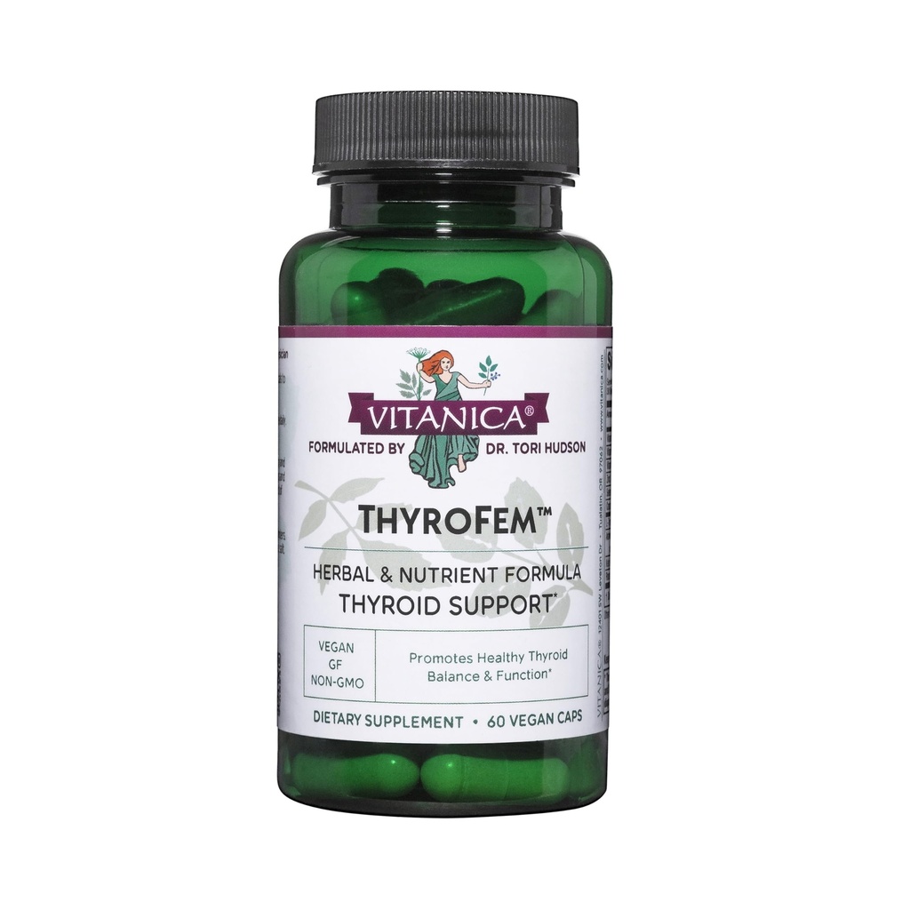 Vitanica ThyroFem, Schilddrüsenstütze, Vegan, 60 Kapseln