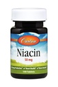 Carlson - Niacin, 50 mg, unterstützt Cholesterol Stoffwechsel, Energieproduktion, Herzgesundheit, Nervenfunktion, 100 Tabletten