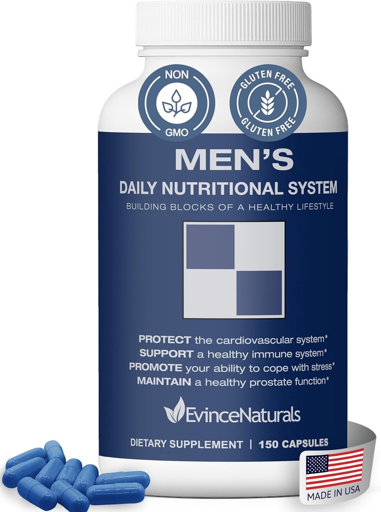 Evince Naturals Mens Daily Nutritional System, Multivitamin
