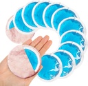 Small Round Ice Packs für Verletzungen, 12 Pack Soft Cosmetic Ice Packs für Gesicht, Wiederverwendbar Hot Cold Gel Pack Circular Cold Compress mit 2 Wrap für Schmerzlinderung, Toothaches, Brustchirurgie, Weisheit Zähne