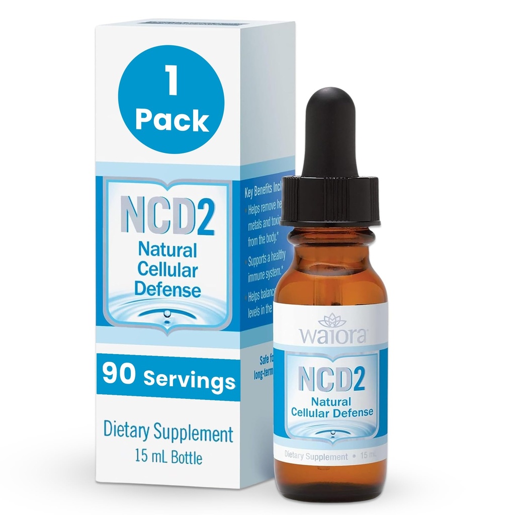 Waiora NCD2 Aktivierte beste reine Zeolite Flüssigkeitstropfen – Natürliche Körperreinigung & Immununterstützung mit Zeolite Clinoptilolite Flüssigkeit, pH Balance Formel, All-Natural – 1 Flasche (0,5 Unzen), 90 Servierungen